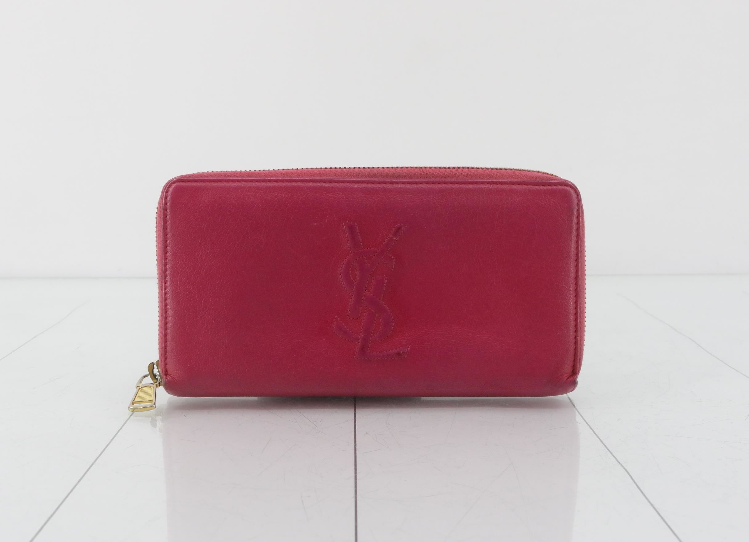 YSL サンローラン レザー ロング フラップ ウォレット 長財布