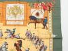 エルメス カレ90 Real Escuela Andaluza del Arte 王立アンダルシア馬術学校 スカーフ シルク カーキ スレ 糸ツレ 毛羽立ち