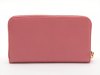 プラダ サフィアーノ 1M0506 ピンク ラウンドジップウォレット レザーxPVC   無記入ギャラ